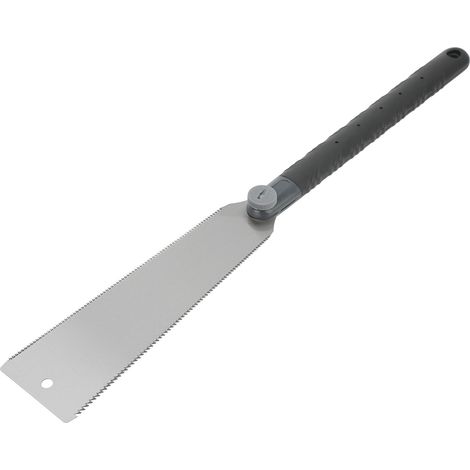 Scie à main à double tranchant en acier à haute teneur en carbone, manche en TPR résistant à l'usure, pour le travail du bois. (1/5)