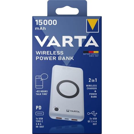 Powerbank inal谩mbrico 15000 VARTA CONSUMER BATTERIES VT57908 (1/4)