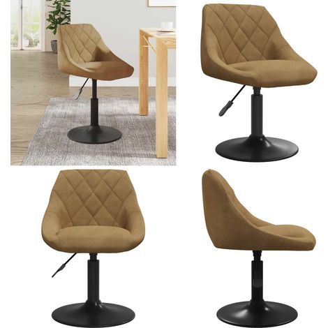 vidaXL Tabouret de bar Marron Velours (1/5)