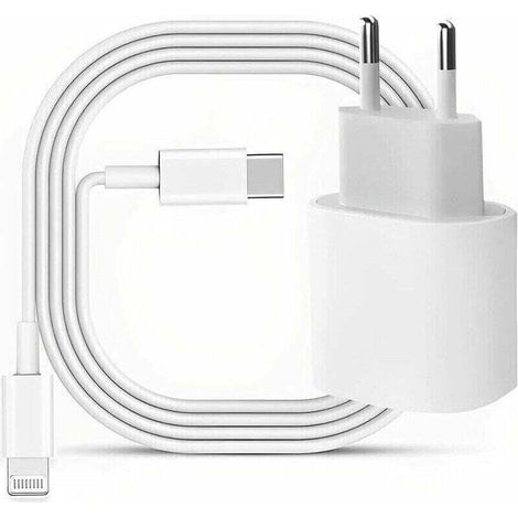 FENOPLASTICAChargeur iphone - [Apple MFi Certifié] - Chargeur Rapide PD 20W usb c avec cable 6FT C vers Lightning Adaptateur de Chargeur de Type C pour iPhone 14/14 Plus/14 Pro/14 Pro Max/13/12/11/X/S (1/4)