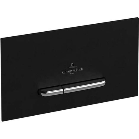 Villeroy & Boch ViConnect - Placca di comando M300, acciaio inox spazzolato / vetro - Glossy Black 922160RB (1/3)