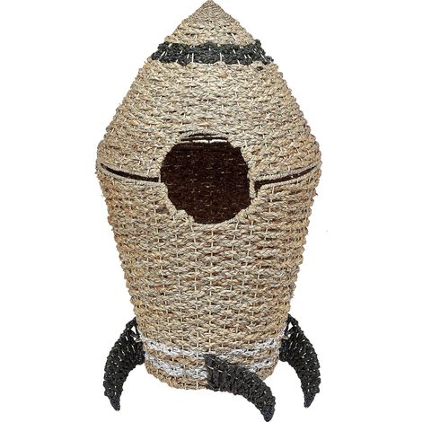 Kinder Aufbewahrungskorb Rakete PAARL Seegras Naturfarben