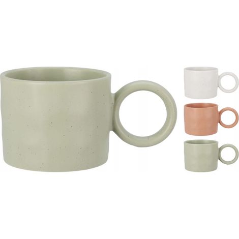 Mug en porcelaine avec anse, 370 ml, à décor moucheté