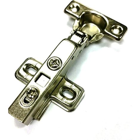 Bulk Hardware Bh06008 Cabinet Charnière 26 mm 95 ° Fermeture douce ZP à clipser Full Overlay, Lot de 2 pièces (1/2)