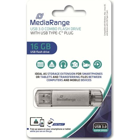 Clé USB MEDIARANGE MR935, USB 3.0, 16 Go