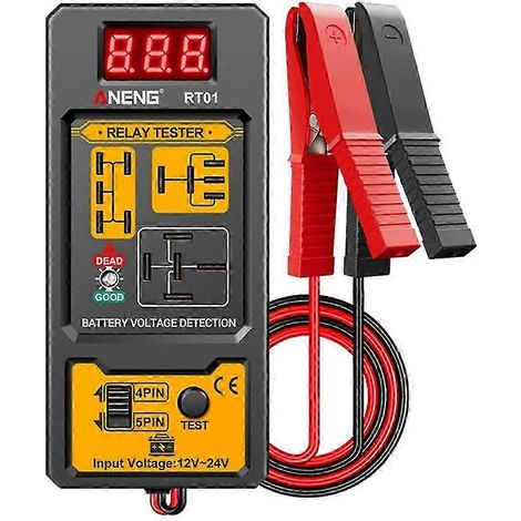 Testeur de relais automobile, testeur de tension universel 12-24 V, testeur de batterie automobile, testeur de relais électronique automobile (1/5)