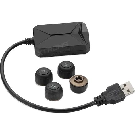 Sistema de monitoreo de presión de neumáticos, alertas en tiempo real, conectividad USB, TPMS07 (1/5)