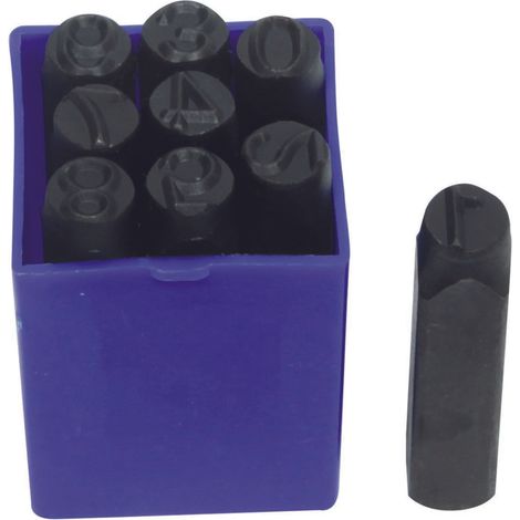 Coffret 9pcs chiffres à frapper DIN 10mm de 0 à 8 - EG 5031 - CLAS Equipements
