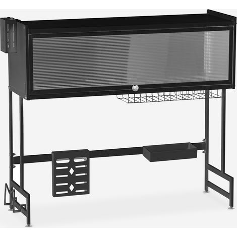 Scolapiatti da appoggio sopra lavello cucina nero salvaspazio Sover