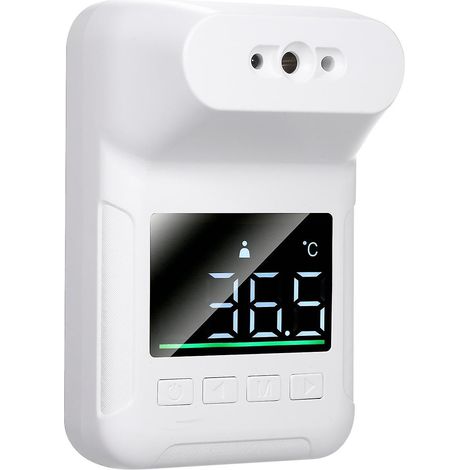 Thermomètre infrarouge mural sans contact avec diffusion vocale multilingue, commutation ℃/℉, mesure automatique