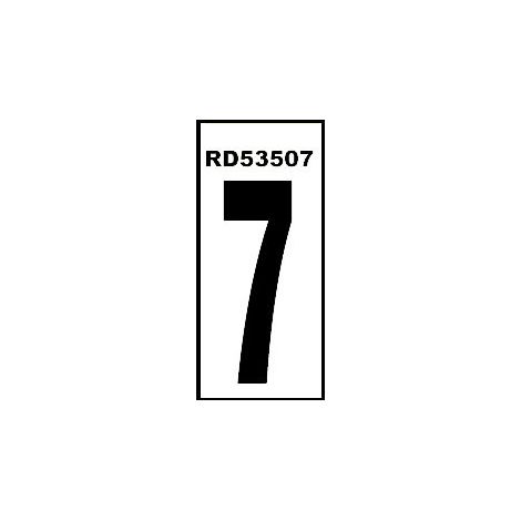 Adesivo Normaluz numero 7 4,6x14 PVC Glasspack 0,4 RD53507
