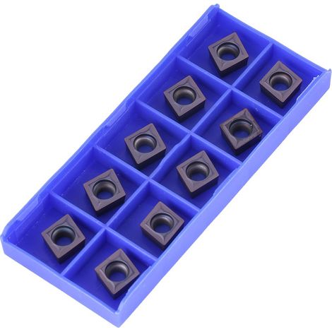 Coffret de 10pcs Lames Inserts Rotatifs CNC Cutters Forme Losange en Carbure CCMT09T304 VP15TF Outil Tournage Filtage pour Acier pour Tours, Fraiseuses (1/5)