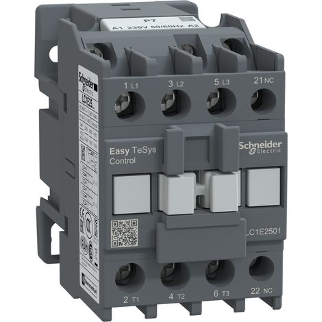 Contactor de potencia, Easy TeSys Control, AC-3, 25 A, 3 P (1 NC), bobina 230 V, 50/60 Hz (1/2)