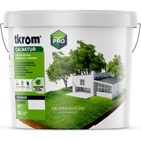 Tkrom Pintura exterior natural Calnatur Blanco mate 4 Lt