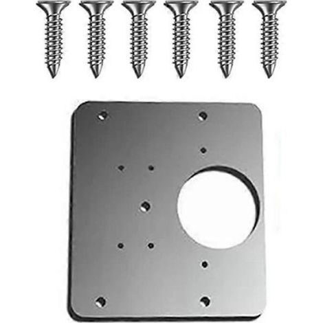 1 Plaque de réparation Charnière Acier inoxydable pour Armoire Cuisine Tiroir Porte Fenêtre (1/4)