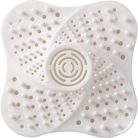 Desagüe de ducha antibloqueo para baño con ventosa (blanco) (1/5)