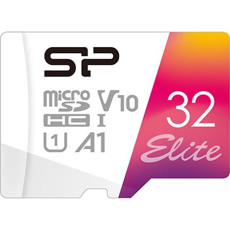 Silicon Power Carte mémoire microSDHC UHS-I Elite 32 Go microSDHC/SDXC Mémoire flash classe 10