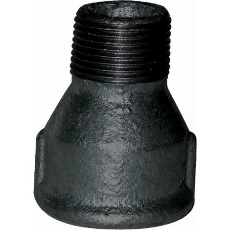 Reduzierte Muffe 33x42 / 26x34, männlich weiblich schwarz