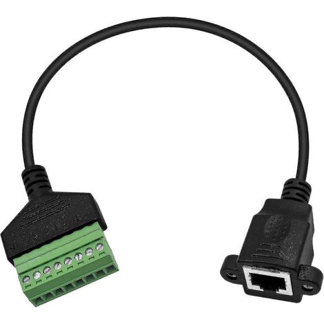 Adaptateur de bornier à vis RJ45, connecteur femelle 8P8C vers 8 broches (1/5)