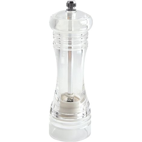 Moulin à sel et poivre en acrylique transparent rechargeable, sel et poivre de mer, poivrier de cuisine (1/5)