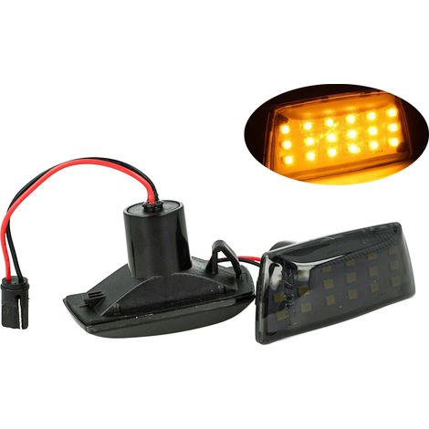 Kit Freccia Laterale a Led Side Marker Lente Nero Fume Luce Arancione Per Opel Adam Astra H J D Insignia Meriva B Zafira (1/3)