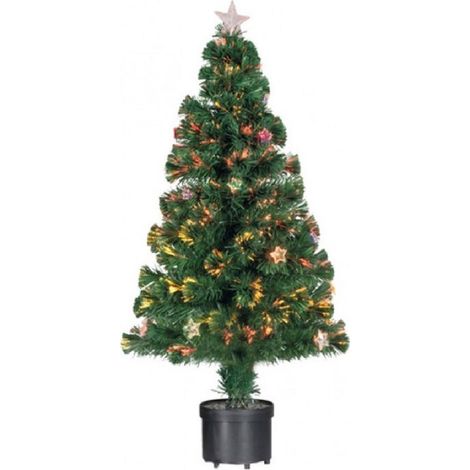 TRADE SHOP - Albero Di Natale Fibra Ottica Stars 60cm 60 Punte 9 Stelle Colore Verde - (1/2)