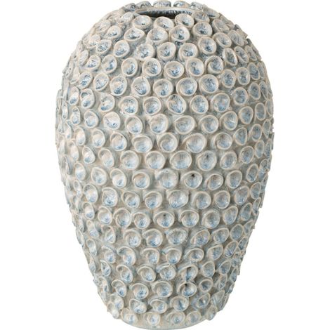 Vase en poterie bleu clair relief côtier - bleu clair (1/3)