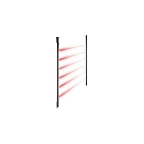 EL20RT/15 - Coppia di barriere da interno/esterno (profilo tubolare). Altezza colonne 1,5 m, 6 fasci con portate selezionabili da 40 cm a 10 m (portata max all’interno 20 m). Struttura in policarbonat