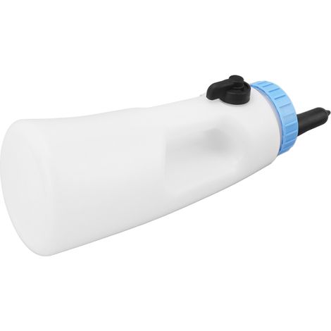 Biberon de 2,5 litres pour lait de veau (vertical) avec poignée et couvercle robuste, en polyéthylène, pour agneaux, veaux et autres animaux. (1/5)