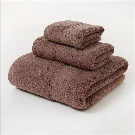 Toallas turcas de algodón premium, suaves y absorbentes, juego de 3 piezas, algodón de fibra larga, regalo (1/4)