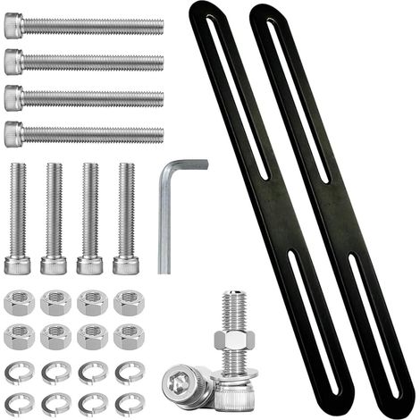Kit de fixation pour boîte aux lettres de clôture - Supports de boîte aux lettres en acier inoxydable 304 - Montage pour clôture de jardin et portails - (1/5)
