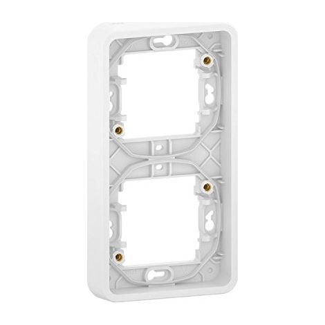 Schneider MUR39151 Mureva Styl - Marco para 2 tomas vertical - empotrable - IP55 - IK08 - blanco