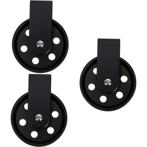 3pièces Roue Poulie Vintage Fer Noir Pour Lampes Suspendues Accessoire Décoratif Pratique Durable Pour Éclairage Diy (1/5)