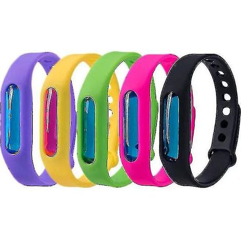 Natural Anti Mosquito Insect & Bug Repellent Bracelet, Outdoor Mosquito Control, 5 Packrandom Color