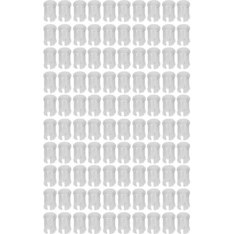 Pack of 100 LED caps, protective cover for LEDs, 5mm holder, transparent clip-on holder (1/5)