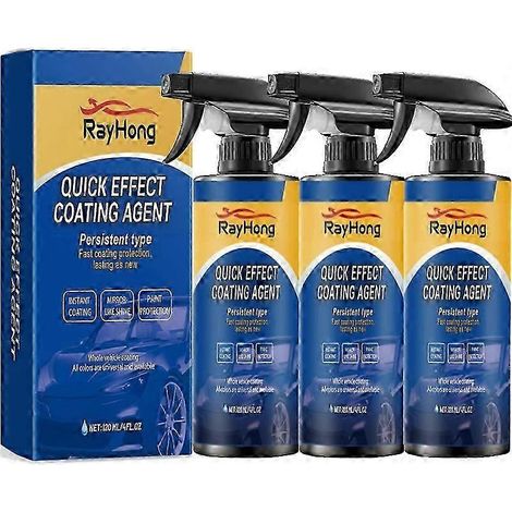 Spray de revêtement à effet rapide pour voiture, agent de polissage et de rénovation de revêtement pour SUV et camions, format : 3 pièces (1/4)