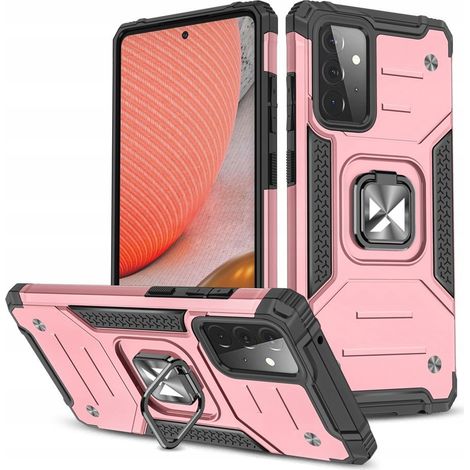 Wozinsky Ring Armor Hybrid-Schutzhülle + Magnethalterung für Samsung Galaxy A72 4G, Pink (1/5)