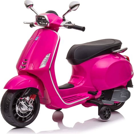 Scooter Elettrico per Bambini Licenza Ufficiale Piaggio Vespa 12V 4,5Ah Rosa
