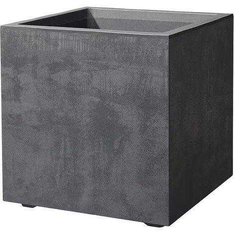 Deroma Pflanztopf Millenium Kunststoff anthrazit 39 x 39 cm