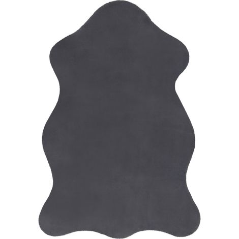 Teppich NEW DOLLY Pelz G4337-2 grau anthrazit IMITATION VON KANINCHENPELZ grey 60x90 cm