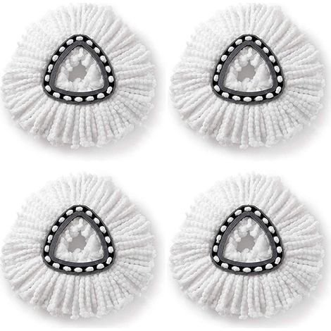 4 Pack Replacement Spin Mop Heads for O Cedar Microfiber Mop, Easy Clean Floor Cleaning Mop Heads (1/5)