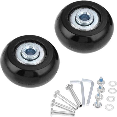 Sollbry Valise Roues de Rechange, Valise Roues Remplacement, Roulette Valise, Roue de Valise, Roulettes de Rechange pour Bagages, Roue Valise Universelle, Roulettes de Valise de Remplacement, 50mm x 1 (1/5)