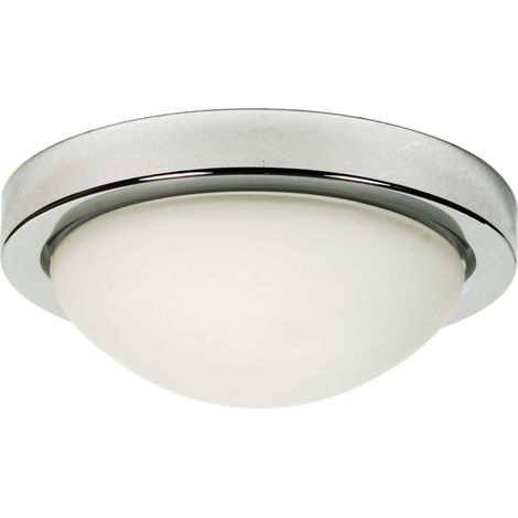 Plafoniera Candellux RODA 32cm vetro bianco cromo E27 (1/2)