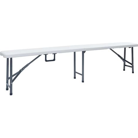 Maison Exclusive - Panchine da Giardino Pieghevoli 2 pz 180 cm in HDPE Bianche (1/5)