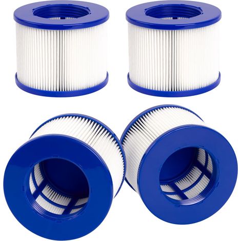 4 pièces de Remplacement de Filtre de Type VI Compatible avec GYMAX Le Spa, pour la Plupart des spas, Filtre de Piscine Gonflable (1/5)
