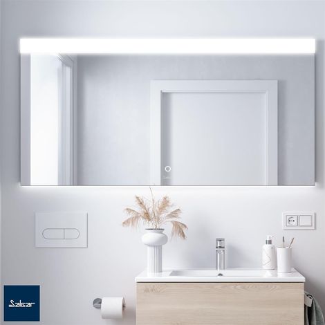 Miroir ORLEANS 1200 horizontal mural, avec éclairage LED (15+32 W - 5700 K) IP44 1200 x 700 mm (1/5)