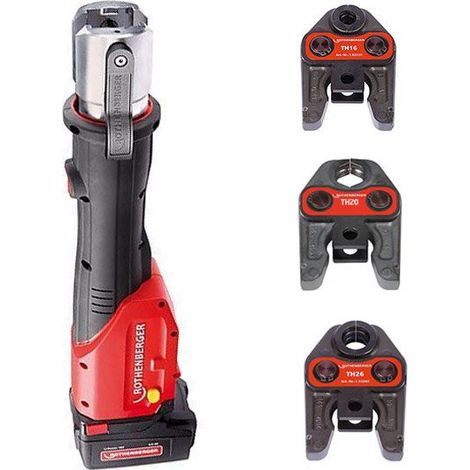Crimpatrice a batteria Rothenberger ROMAX 4000 Set TH16-20-26 mm, 4 Ah, EU, CAS