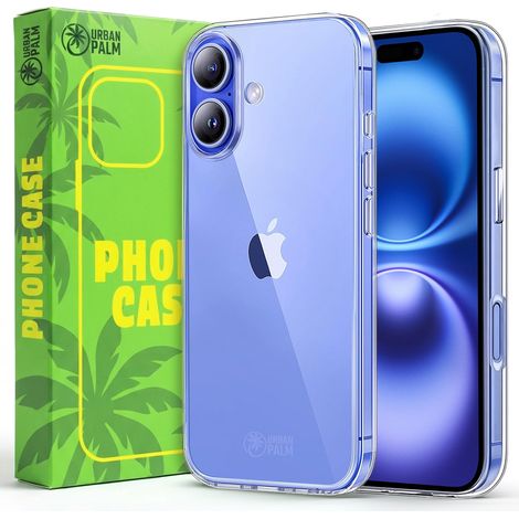 Funda UrbanPalm para iPhone 16, silicona, transparente (1/5)