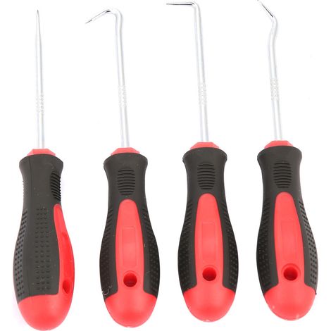 4pcs Long Car Pick and Hook Set Oil Seal Remover Tools for Seal Gasket Hoses O Ring