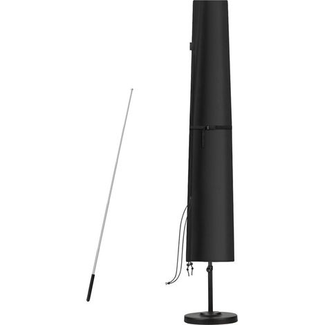 Housse de protection pour parasols de 2 à 3 mètres, housse pour parasol déporté avec mât, fabriquée en tissu Oxford robuste et durable, imperméable et résistant aux UV, convient aux parasols verticaux (1/4)
